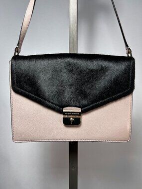 KATE SPADE NY Sayra Hyde Place Mousse Frost Leather/Black Hair Crossbody Bag